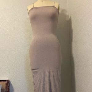 Taupe Long Shirt Dress